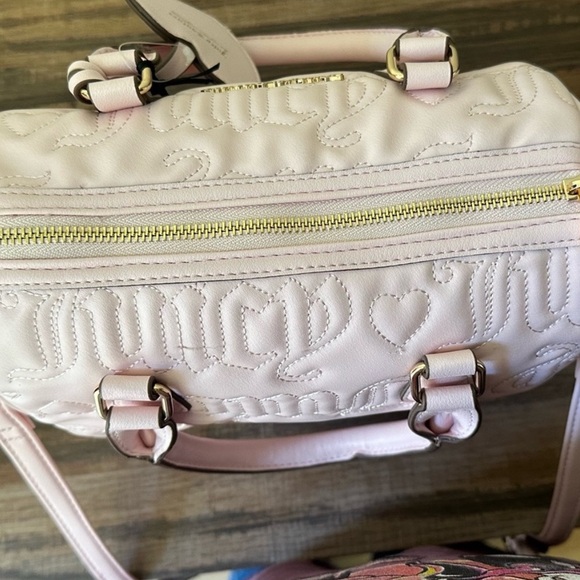 JUICY COUTURE FAME SATCHEL IN PINK NEW WITH TAGS BLUSH QUILTED JUICY - Picture 4 of 7